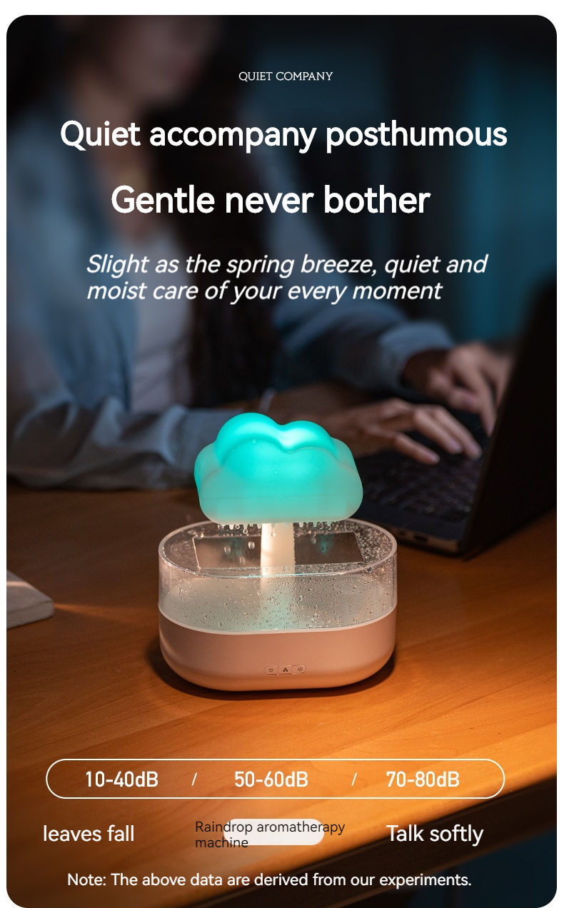 Rain Cloud Humidifier/Diffuser With Essential Oils - 200ML