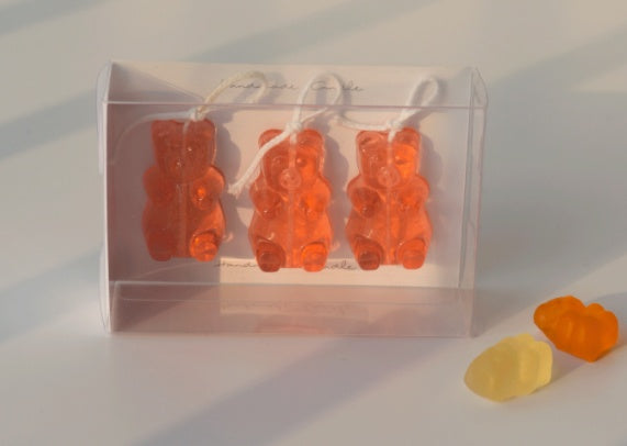 Gummy Bear Shape Handmade Aromatherapy Candle - Juicy Peach Scented
