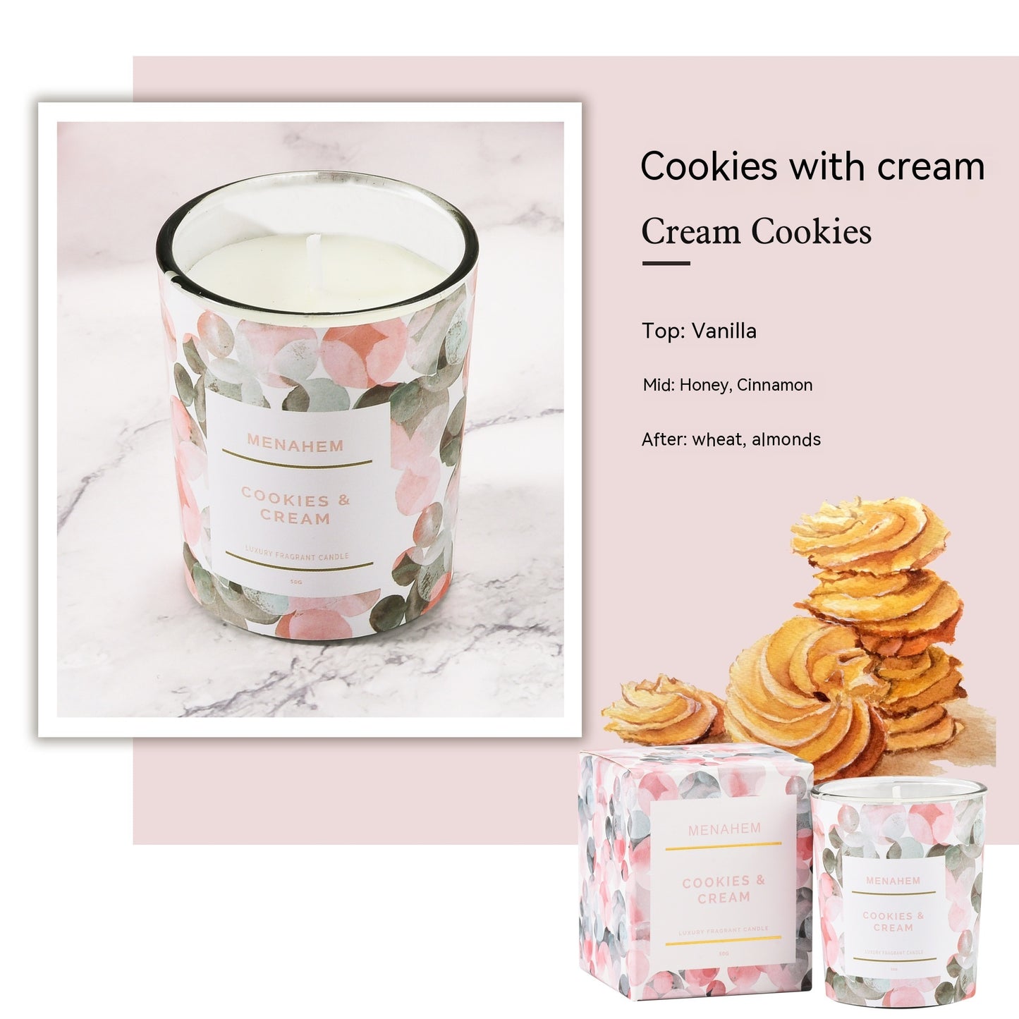 Smoke-free Aromatherapy Flower Candle - Various Scents