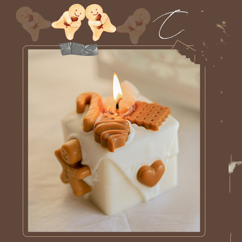 Homemade Gingerbread Man Christmas Candles - Various Scents