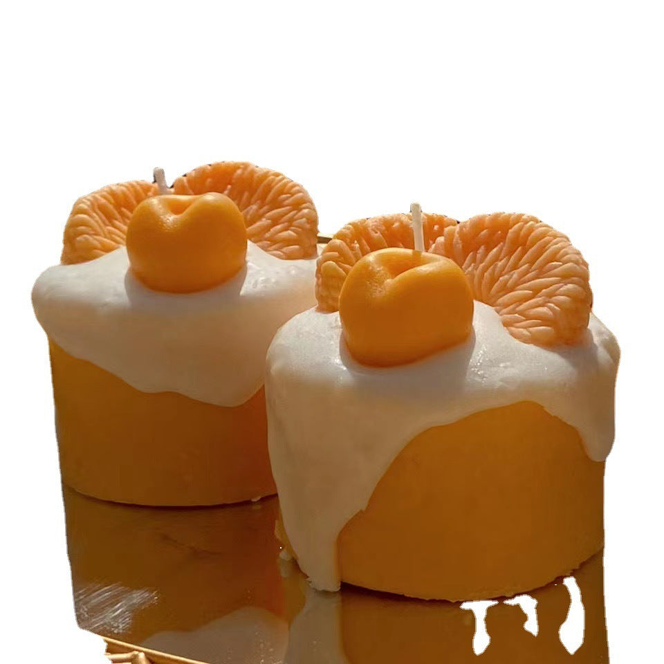 Orange Fruit Cupcake Scented Candles - Various Scents