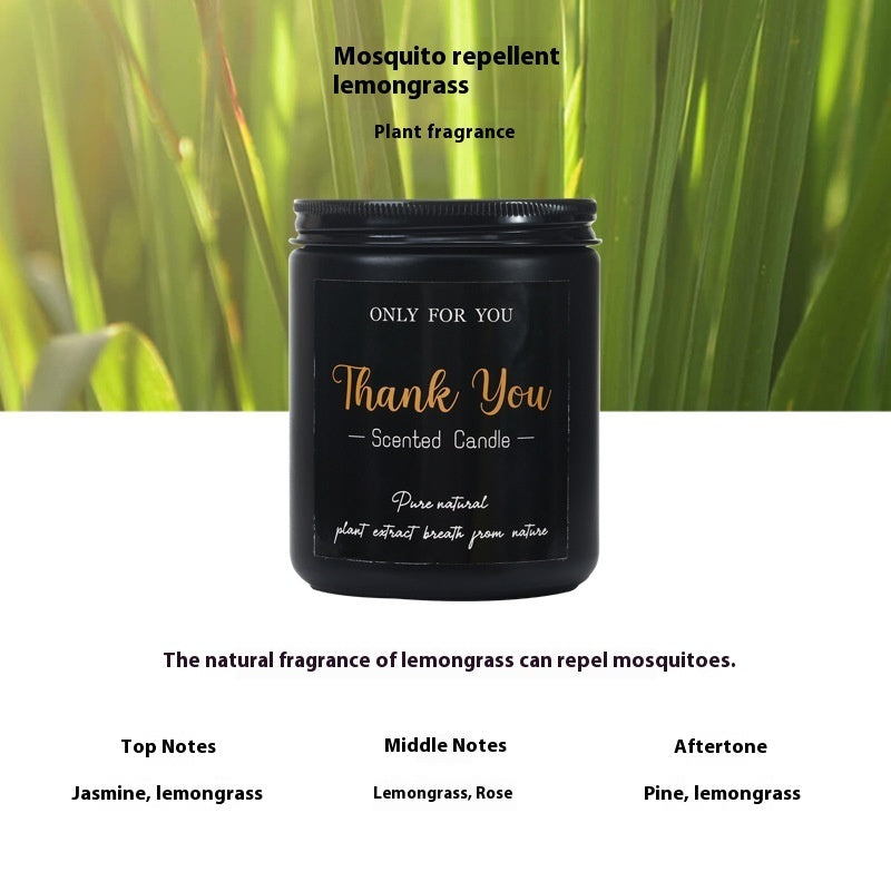 Aromatherapy Candle Black Glass
