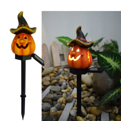 Solar Halloween Outdoor Pumpkin Lamp