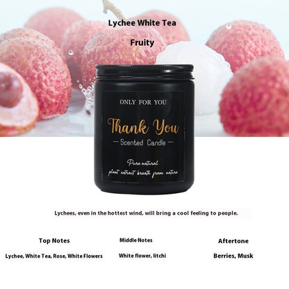 Aromatherapy Candle Black Glass