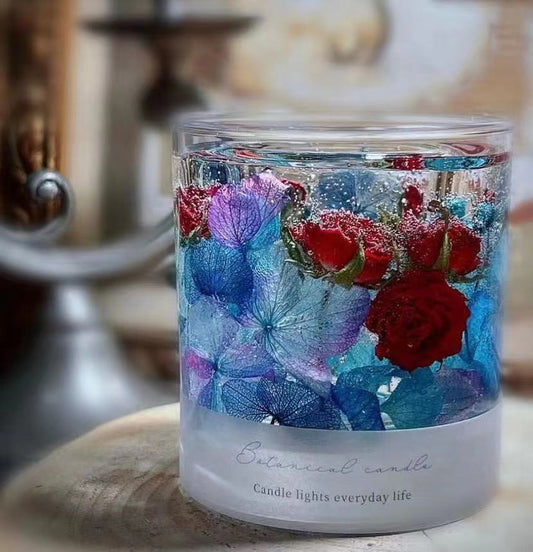 Dried Flower Rose Jelly Aromatherapy Candles
