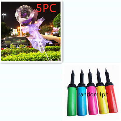 LED Luminous Balloon Rose Bouquet Transparent Ball Rose