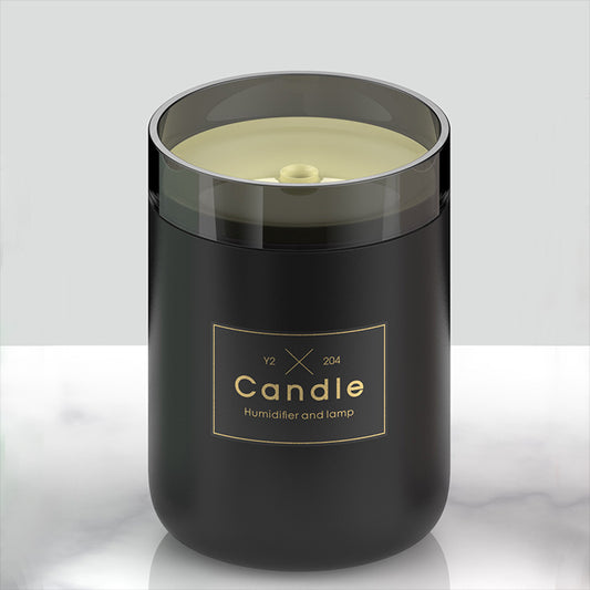 Ultrasonic Air Humidifier Candle Romantic Soft Light USB Essential Oil Diffuser - 80ML