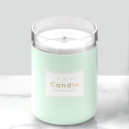 Ultrasonic Air Humidifier Candle Romantic Soft Light USB Essential Oil Diffuser - 80ML