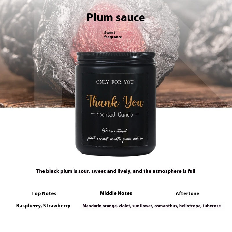 Aromatherapy Candle Black Glass