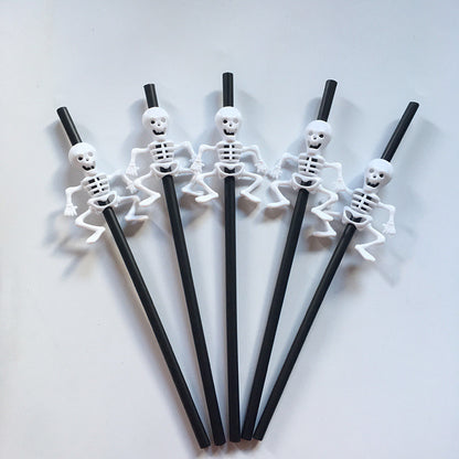 Halloween plastic straws