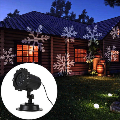 LED Christmas Blizzard Snowflake Laser Light Projector