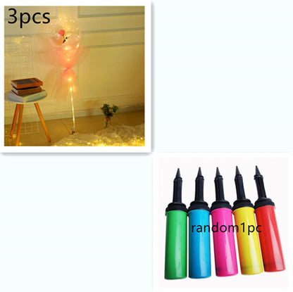 LED Luminous Balloon Rose Bouquet Transparent Ball Rose