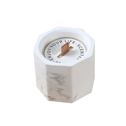 Marble Pattern Gypsum Natural Plant Household Smokeless Aromatherapy Candle