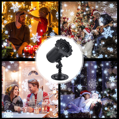 LED Christmas Blizzard Snowflake Laser Light Projector