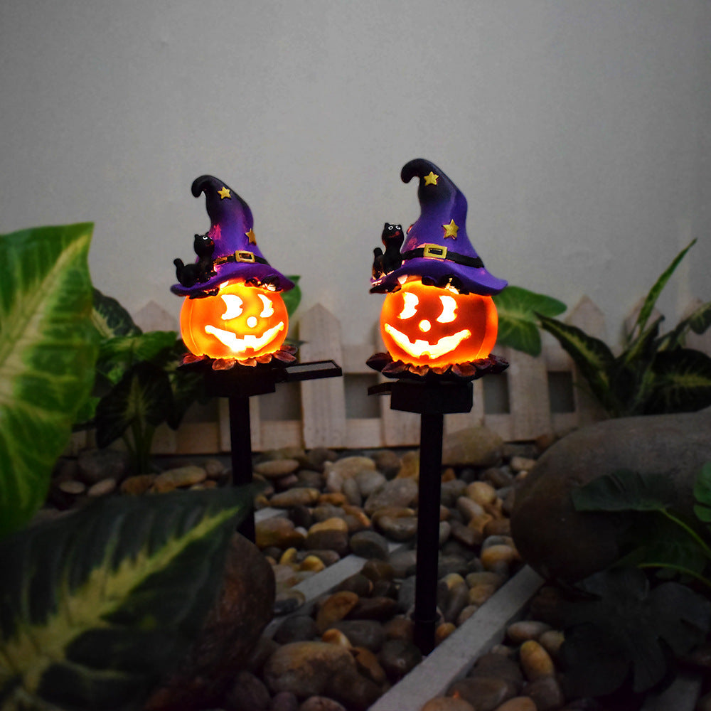 Solar Halloween Outdoor Pumpkin Lamp