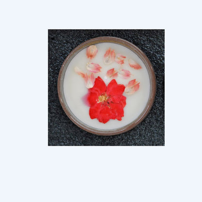 Ceramic Cup Candles With Dried Flowers And Fragrance