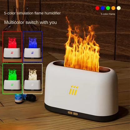 LED Flame Ultrasonic Diffuser for Essential Oils