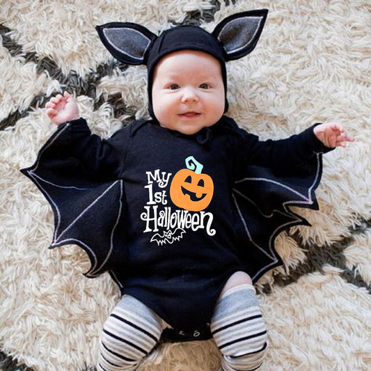 Baby Halloween Long-sleeved Jumpsuit Pumpkin
