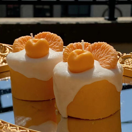 Orange Fruit Cupcake Scented Candles - Various Scents