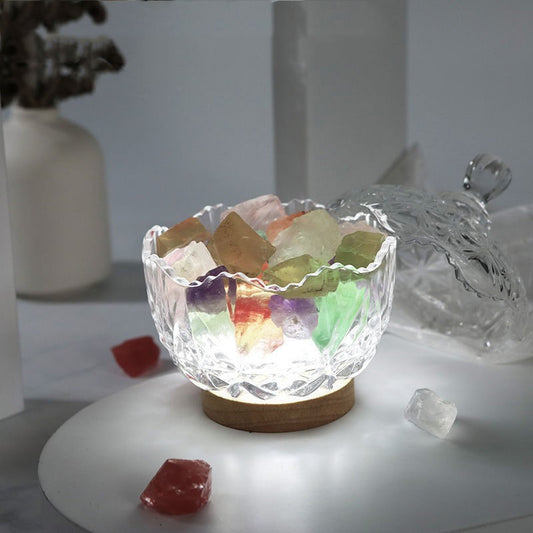 Aromatherapy Mineral Stone Crystal Table Lamp