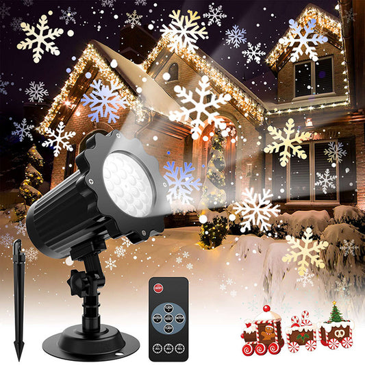 LED Christmas Blizzard Snowflake Laser Light Projector