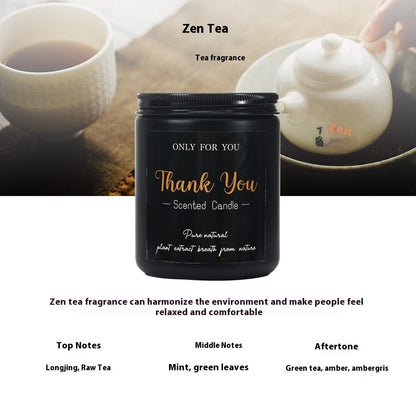 Aromatherapy Candle Black Glass