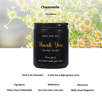 Aromatherapy Candle Black Glass