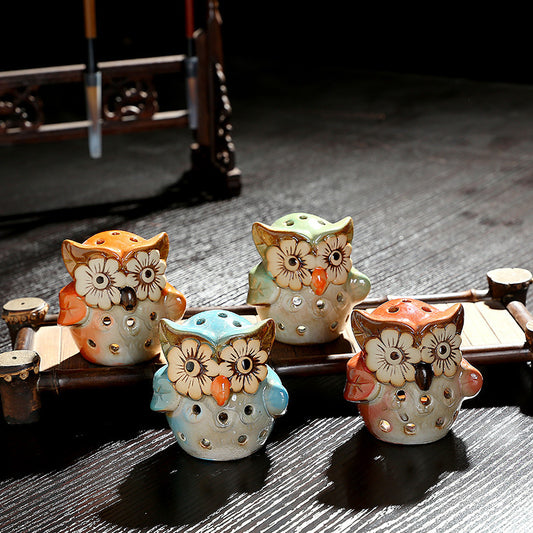 Hollowed Out Owl Aromatherapy Candle