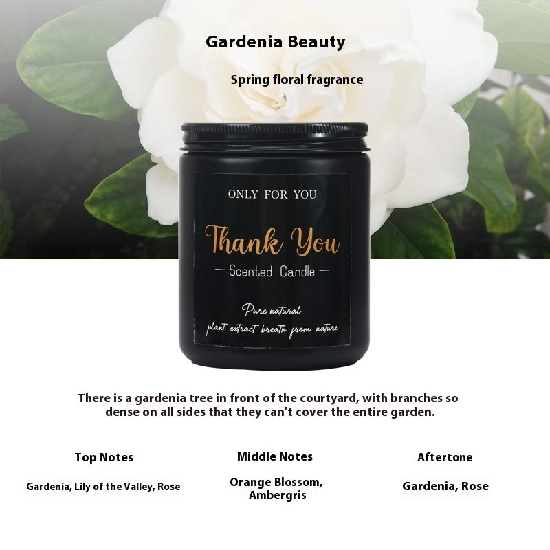Aromatherapy Candle Black Glass