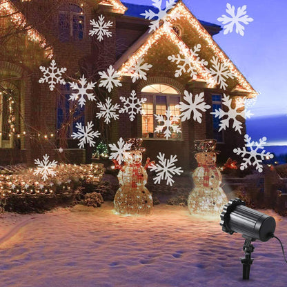 LED Christmas Blizzard Snowflake Laser Light Projector