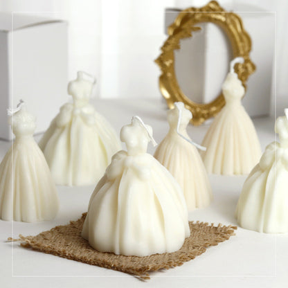 Handmade Wedding Dress Candles