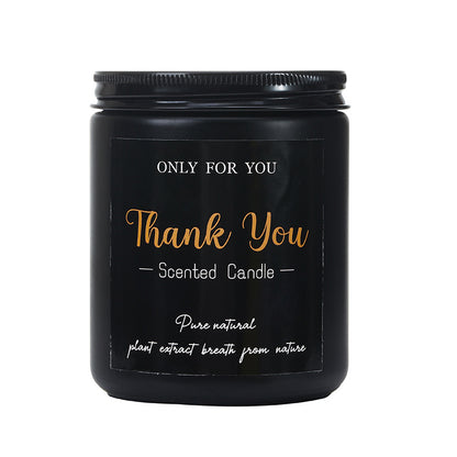Aromatherapy Candle Black Glass