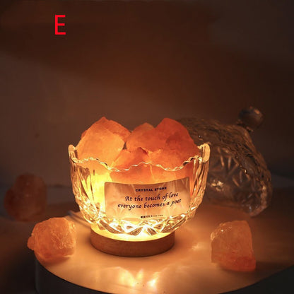 Aromatherapy Mineral Stone Crystal Table Lamp