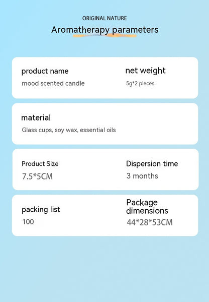 Mood Scented Essential Oil Aromatherapy Candles - Various Scents