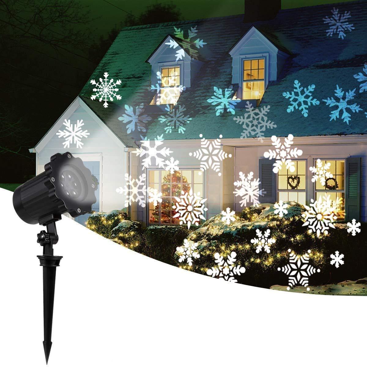 LED Christmas Blizzard Snowflake Laser Light Projector