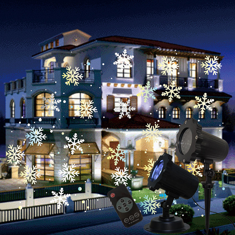 LED Christmas Blizzard Snowflake Laser Light Projector
