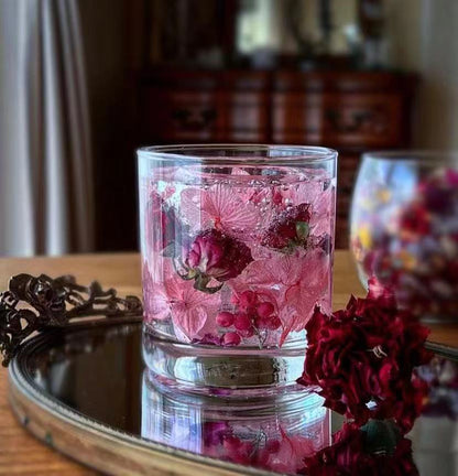 Dried Flower Rose Jelly Aromatherapy Candles