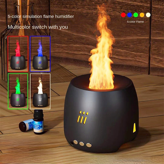 LED Flame Ultrasonic Diffuser for Essential Oils