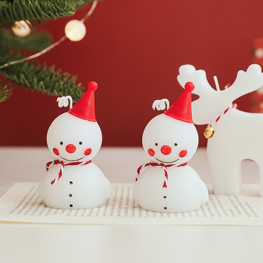 Christmas Snowman & Elk Scented Candle