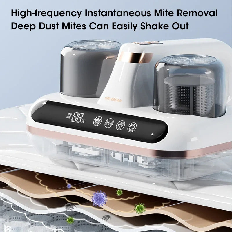 Handheld Mattress Vacuum - Cordless Powerful Suction