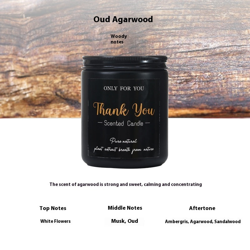 Aromatherapy Candle Black Glass