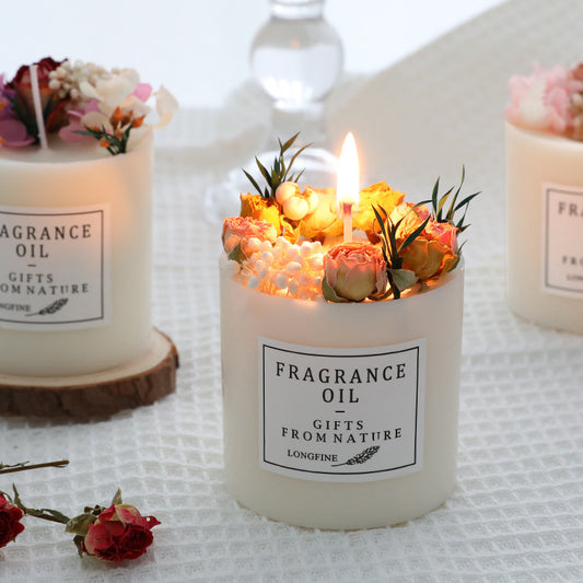 Dried Flower Romantic Candles - Various Scents