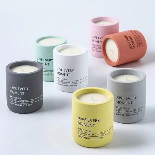 Ceramic Cup Essential Oil Aromatherapy Candles - Various Colors