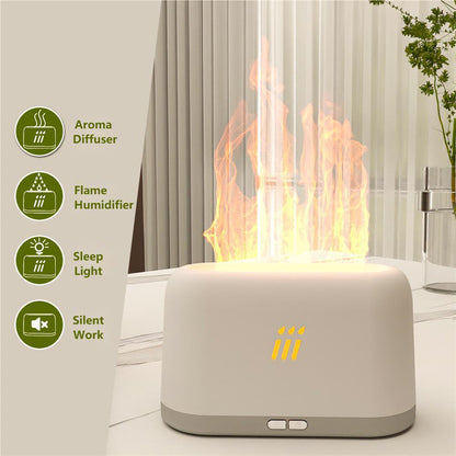 LED Flame Ultrasonic Diffuser for Essential Oils