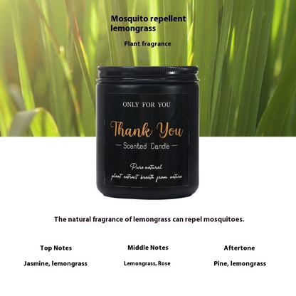 Aromatherapy Candle Black Glass